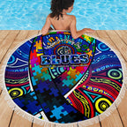 Autism Awareness Australia Carlton Blues Beach Blanket Aboriginal Indigenous Art