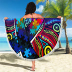 Autism Awareness Australia Carlton Blues Beach Blanket Aboriginal Indigenous Art