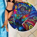 Autism Awareness Australia Carlton Blues Beach Blanket Aboriginal Indigenous Art