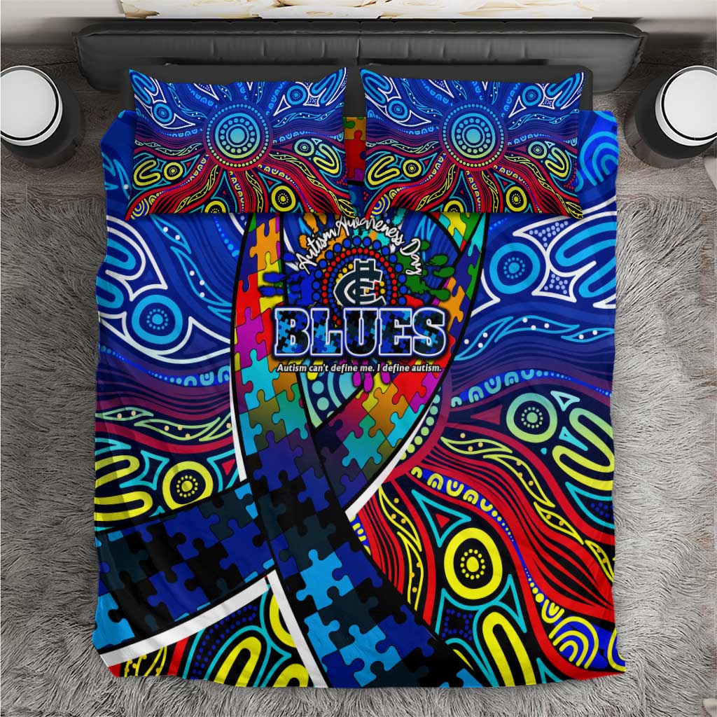 Autism Awareness Australia Carlton Blues Bedding Set Aboriginal Indigenous Art