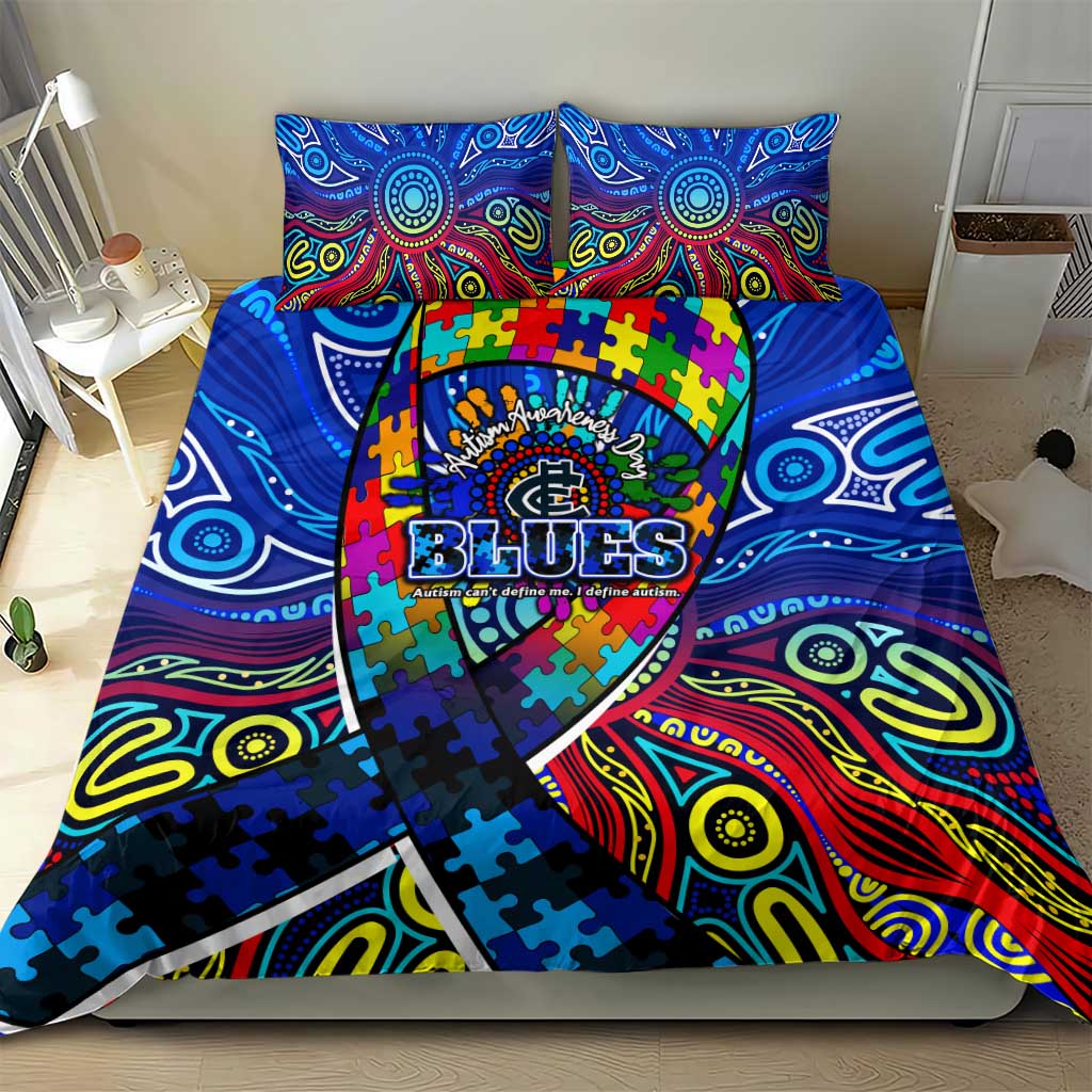 Autism Awareness Australia Carlton Blues Bedding Set Aboriginal Indigenous Art
