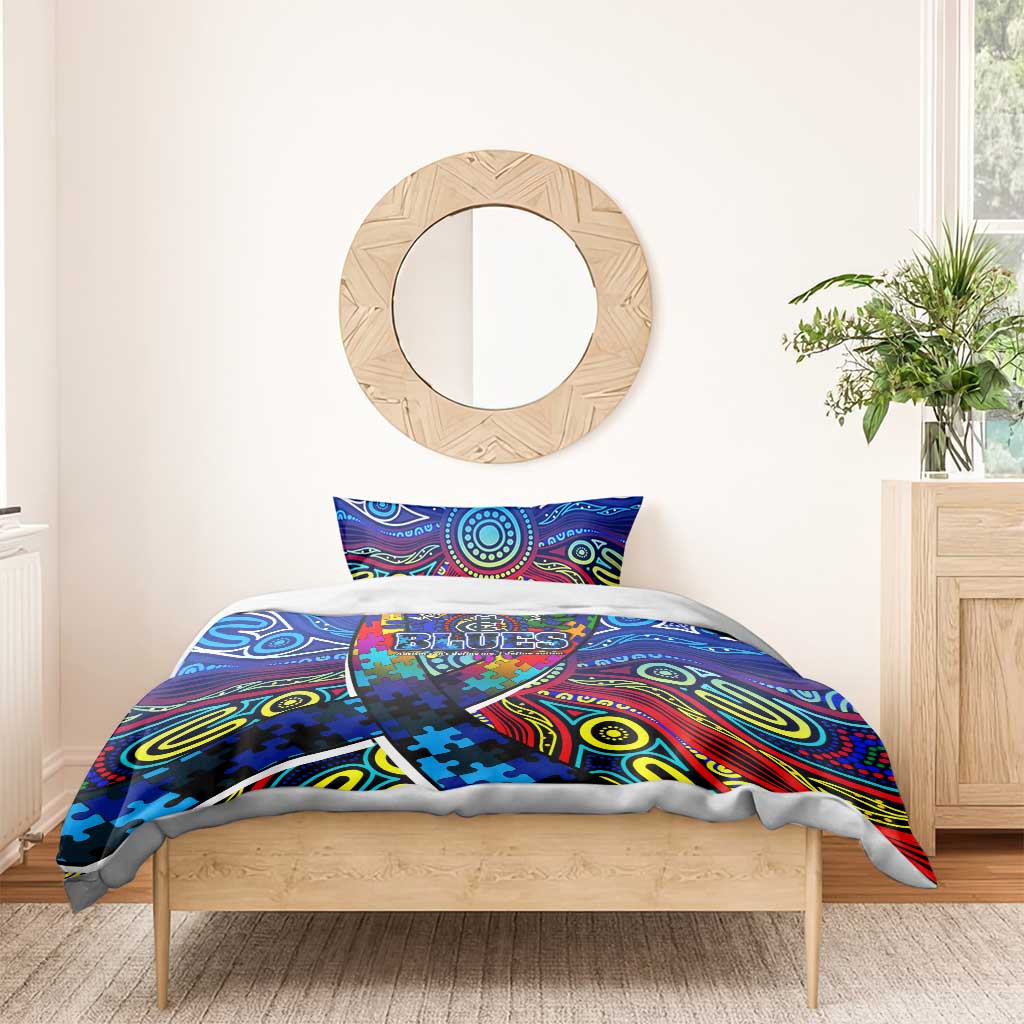 Autism Awareness Australia Carlton Blues Bedding Set Aboriginal Indigenous Art