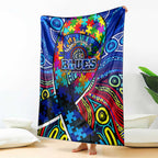 Autism Awareness Australia Carlton Blues Blanket Aboriginal Indigenous Art