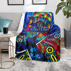 Autism Awareness Australia Carlton Blues Blanket Aboriginal Indigenous Art