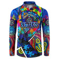Autism Awareness Australia Carlton Blues Button Sweatshirt Aboriginal Indigenous Art