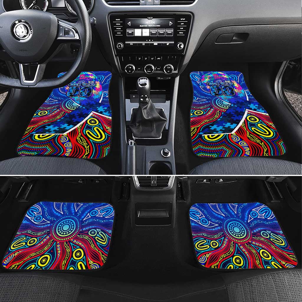 Autism Awareness Australia Carlton Blues Car Mats Aboriginal Indigenous Art