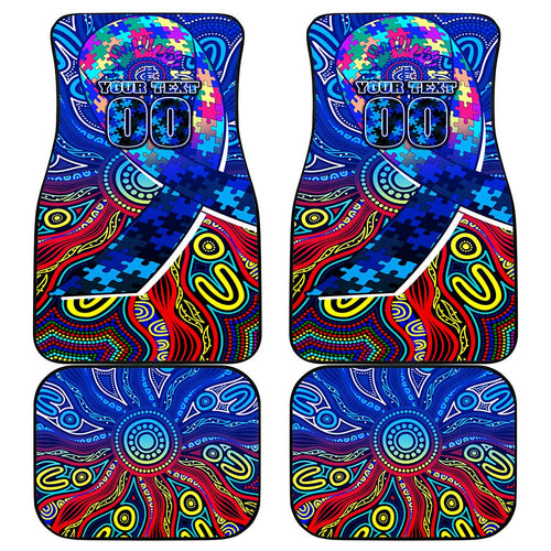 Autism Awareness Australia Carlton Blues Car Mats Aboriginal Indigenous Art