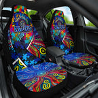 Autism Awareness Australia Carlton Blues Car Seat Cover Aboriginal Indigenous Art
