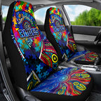 Autism Awareness Australia Carlton Blues Car Seat Cover Aboriginal Indigenous Art