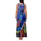 Autism Awareness Australia Carlton Blues Family Matching Tank Maxi Dress and Hawaiian Shirt Aboriginal Indigenous Art