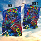 Autism Awareness Australia Carlton Blues Garden Flag Aboriginal Indigenous Art