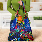 Autism Awareness Australia Carlton Blues Grocery Bag Aboriginal Indigenous Art