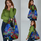 Autism Awareness Australia Carlton Blues Grocery Bag Aboriginal Indigenous Art