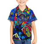 Autism Awareness Australia Carlton Blues Hawaiian Shirt Aboriginal Indigenous Art