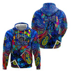 Autism Awareness Australia Carlton Blues Hoodie Aboriginal Indigenous Art