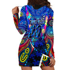 Autism Awareness Australia Carlton Blues Hoodie Dress Aboriginal Indigenous Art