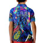 Autism Awareness Australia Carlton Blues Kid Polo Shirt Aboriginal Indigenous Art