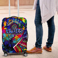 Autism Awareness Australia Carlton Blues Luggage Cover Aboriginal Indigenous Art