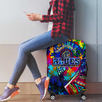 Autism Awareness Australia Carlton Blues Luggage Cover Aboriginal Indigenous Art