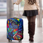 Autism Awareness Australia Carlton Blues Luggage Cover Aboriginal Indigenous Art