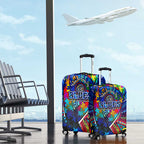 Autism Awareness Australia Carlton Blues Luggage Cover Aboriginal Indigenous Art