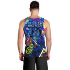 Autism Awareness Australia Carlton Blues Men Tank Top Aboriginal Indigenous Art