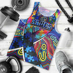 Autism Awareness Australia Carlton Blues Men Tank Top Aboriginal Indigenous Art
