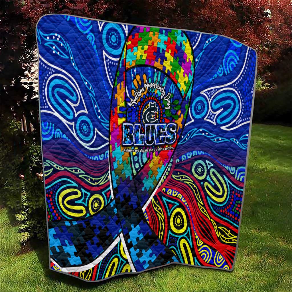 Autism Awareness Australia Carlton Blues Quilt Aboriginal Indigenous Art