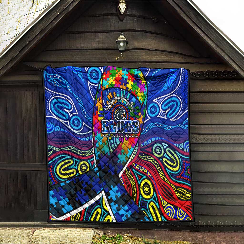 Autism Awareness Australia Carlton Blues Quilt Aboriginal Indigenous Art