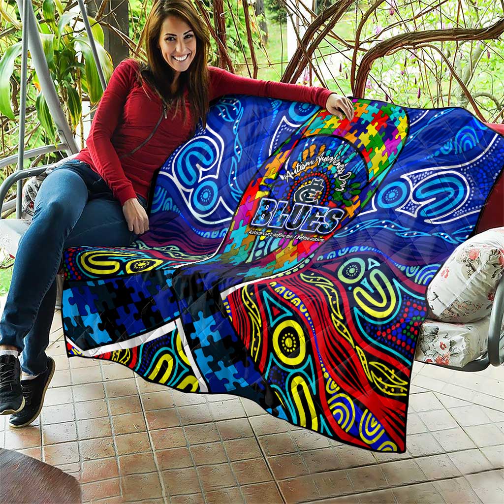 Autism Awareness Australia Carlton Blues Quilt Aboriginal Indigenous Art