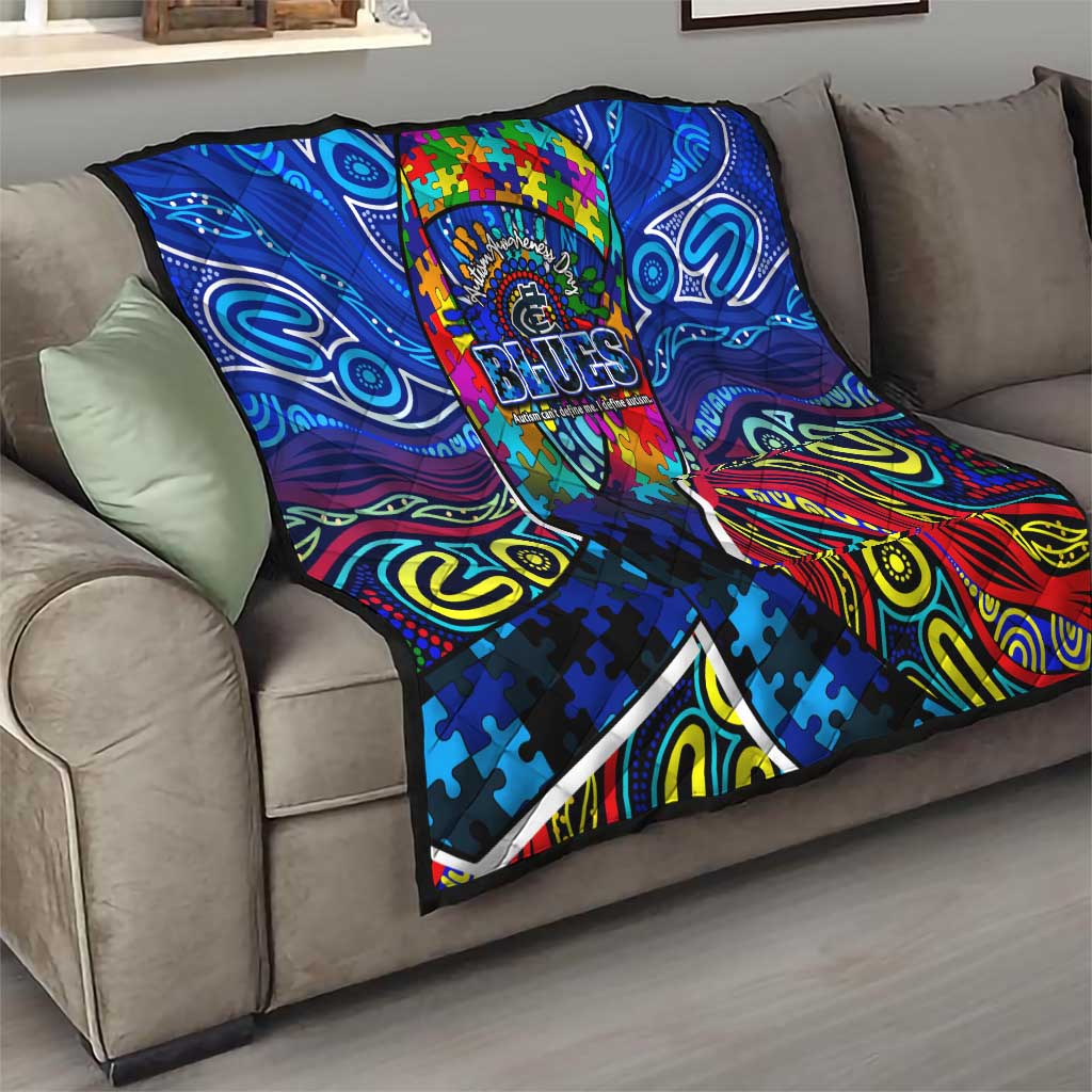 Autism Awareness Australia Carlton Blues Quilt Aboriginal Indigenous Art