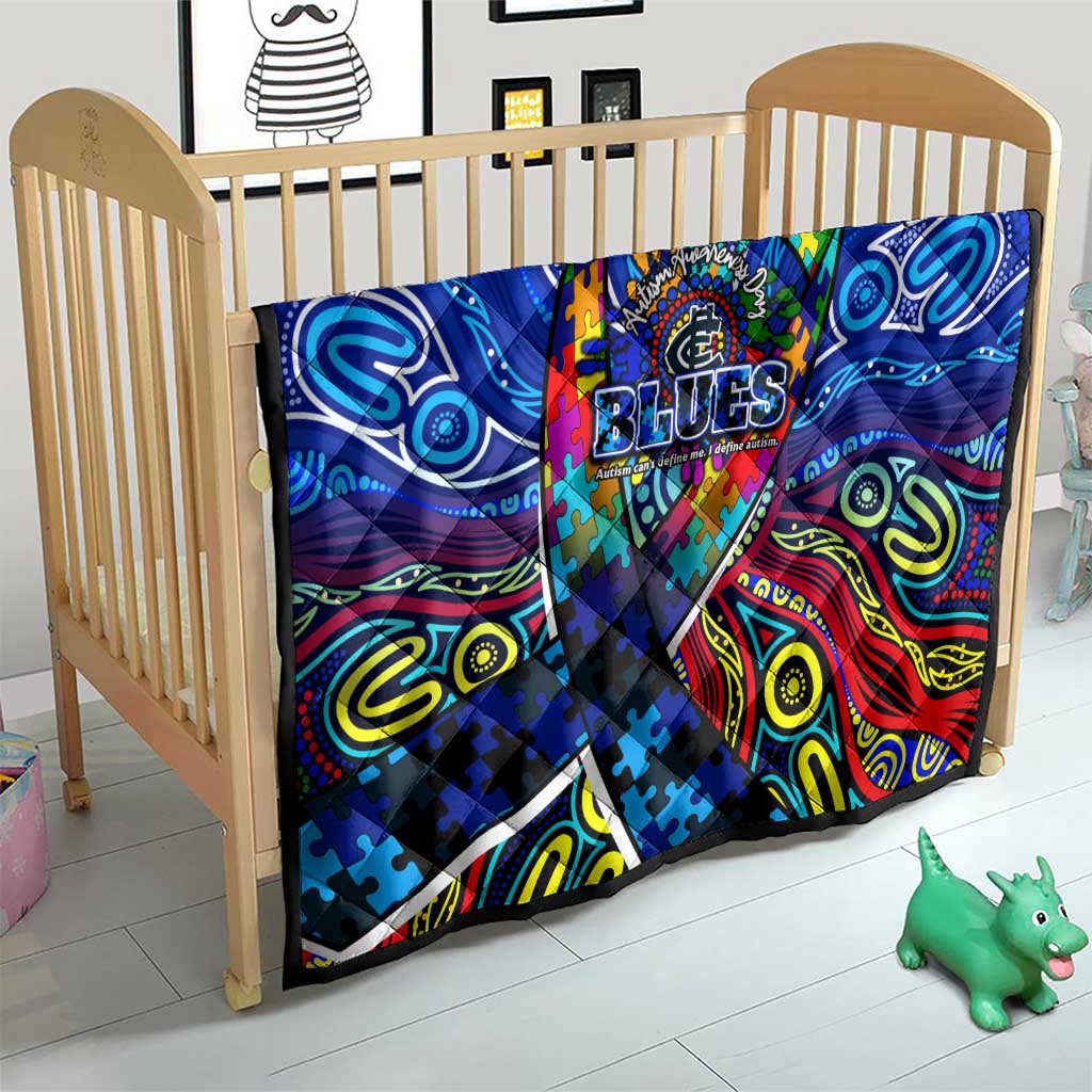 Autism Awareness Australia Carlton Blues Quilt Aboriginal Indigenous Art