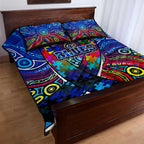 Autism Awareness Australia Carlton Blues Quilt Bed Set Aboriginal Indigenous Art