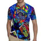 Autism Awareness Australia Carlton Blues Rugby Jersey Aboriginal Indigenous Art