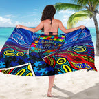 Autism Awareness Australia Carlton Blues Sarong Aboriginal Indigenous Art