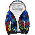Autism Awareness Australia Carlton Blues Sherpa Hoodie Aboriginal Indigenous Art