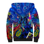 Autism Awareness Australia Carlton Blues Sherpa Hoodie Aboriginal Indigenous Art