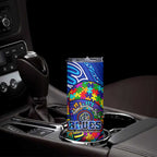Autism Awareness Australia Carlton Blues Skinny Tumbler Aboriginal Indigenous Art