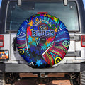 Autism Awareness Australia Carlton Blues Spare Tire Cover Aboriginal Indigenous Art
