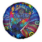 Autism Awareness Australia Carlton Blues Spare Tire Cover Aboriginal Indigenous Art