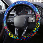 Autism Awareness Australia Carlton Blues Steering Wheel Cover Aboriginal Indigenous Art
