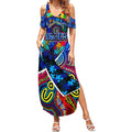 Autism Awareness Australia Carlton Blues Summer Maxi Dress Aboriginal Indigenous Art