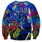 Autism Awareness Australia Carlton Blues Sweatshirt Aboriginal Indigenous Art