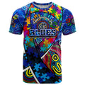Autism Awareness Australia Carlton Blues T Shirt Aboriginal Indigenous Art
