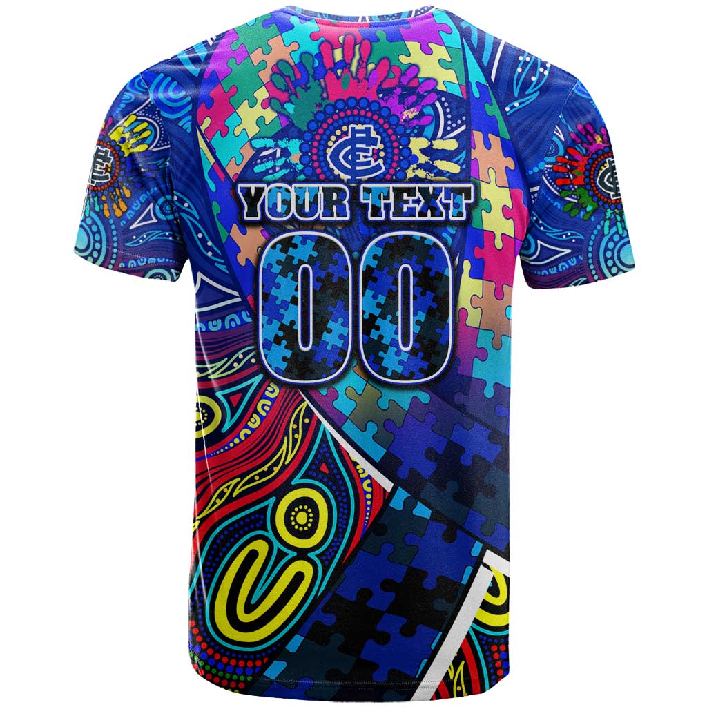 Autism Awareness Australia Carlton Blues T Shirt Aboriginal Indigenous Art