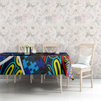 Autism Awareness Australia Carlton Blues Tablecloth Aboriginal Indigenous Art