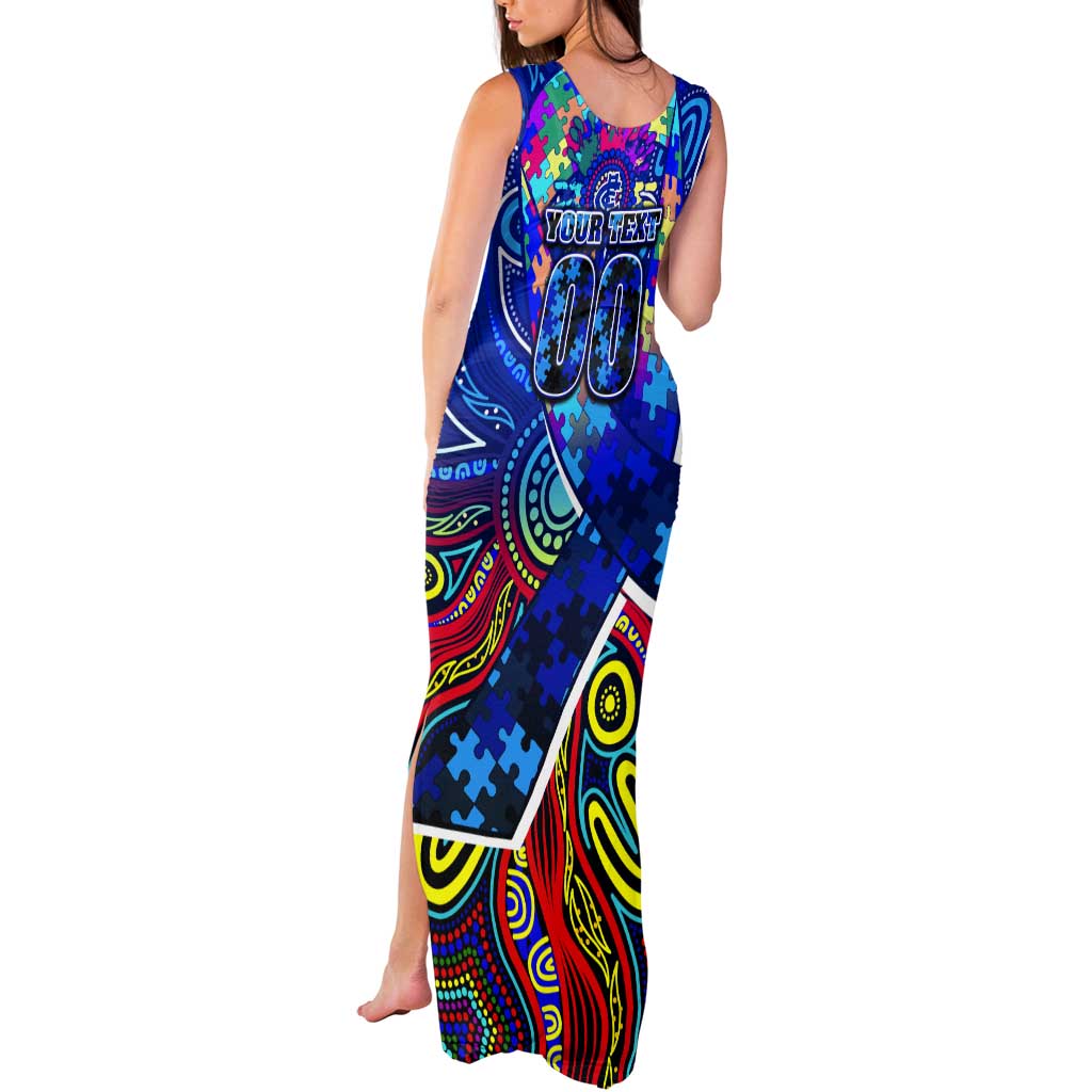 Autism Awareness Australia Carlton Blues Tank Maxi Dress Aboriginal Indigenous Art