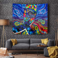 Autism Awareness Australia Carlton Blues Tapestry Aboriginal Indigenous Art