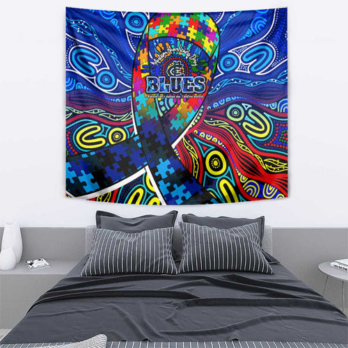 Autism Awareness Australia Carlton Blues Tapestry Aboriginal Indigenous Art