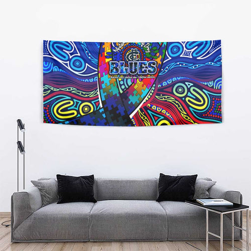 Autism Awareness Australia Carlton Blues Tapestry Aboriginal Indigenous Art